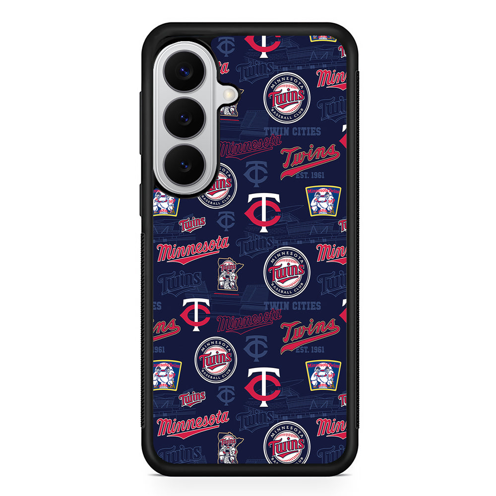Minnesota Twins Pattern Samsung Galaxy S26 Case | Protective Rubber Cover