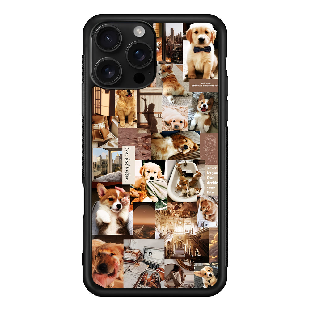 Cute Puppy Dog Aesthetic iPhone 16 Pro Case | Durable Protective Case for iPhone 16 Pro