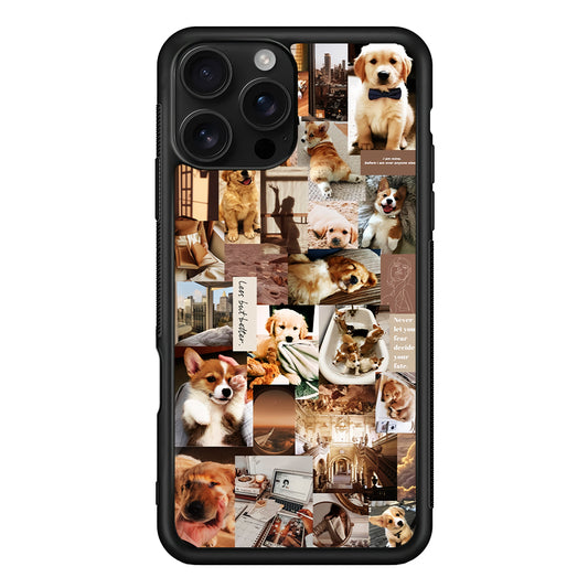 Cute Puppy Dog Aesthetic iPhone 16 Pro Case | Durable Protective Case for iPhone 16 Pro