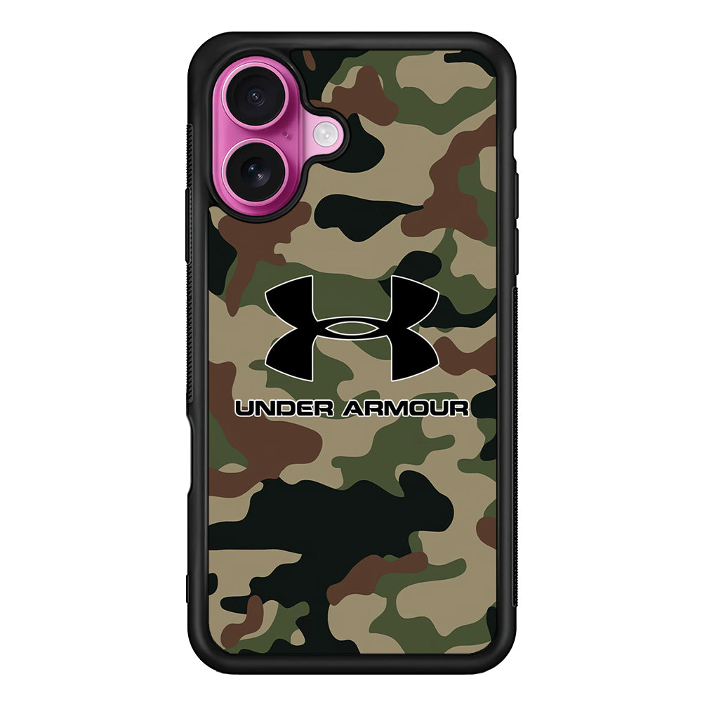 Under Armour Green Camo iPhone 17 Case | Slim Rubber Case for iPhone 17