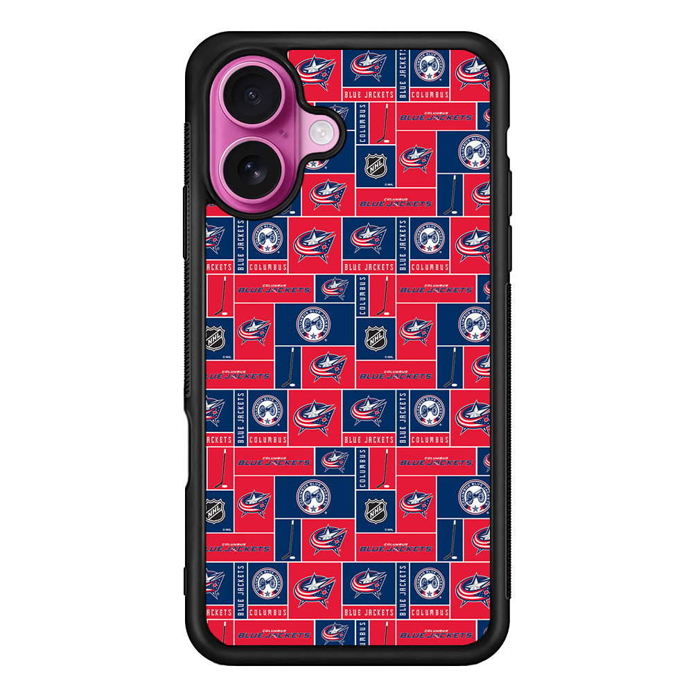 Columbus Blue Jackets Pattern iPhone 17 Case | Slim Protective Rubber Phone Cover