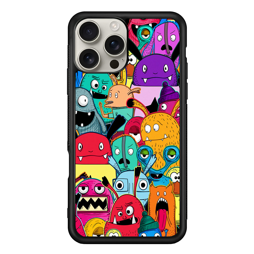 Doodle Monsters Graffiti Art iPhone 16 Pro Max Case | Stylish Protective Case for iPhone 16 Pro Max