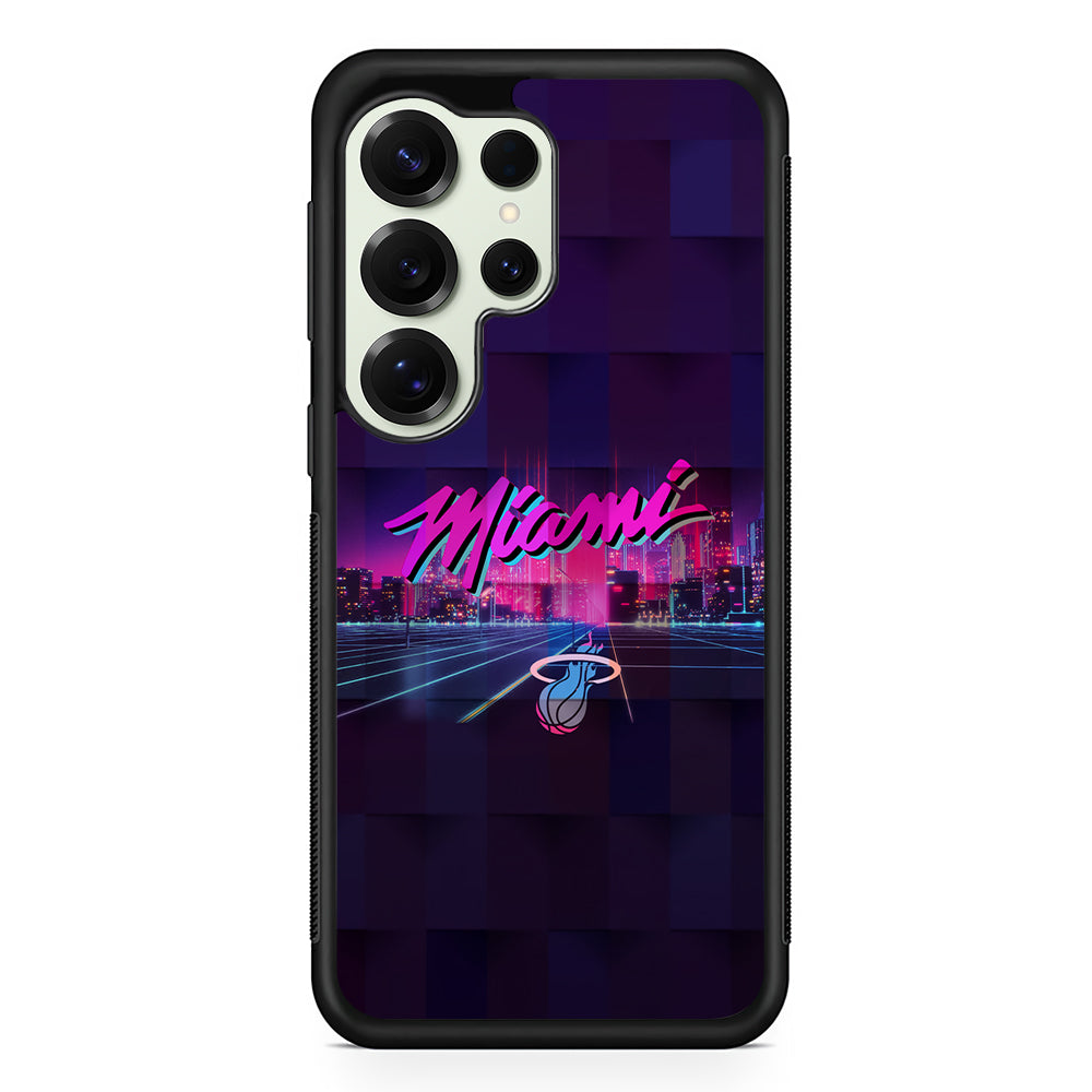 Miami Heat Logo Samsung Galaxy S25 Ultra Case | Durable Rubber Case for Samsung Galaxy S25 Ultra