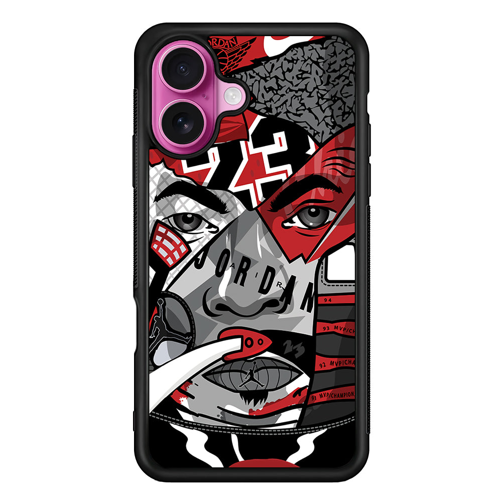 Air Jordan Warrior's Eyes iPhone 17 Case - Slim Rubber Case for iPhone 17