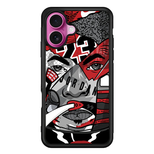Air Jordan Warrior's Eyes iPhone 17 Case - Slim Rubber Case for iPhone 17