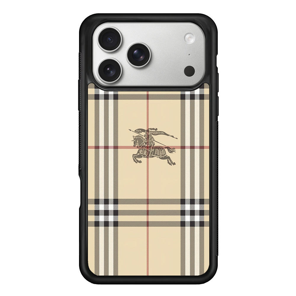 Burberry Latte Cream iPhone 17 Pro Case | Slim Rubber Case for iPhone 17 Pro
