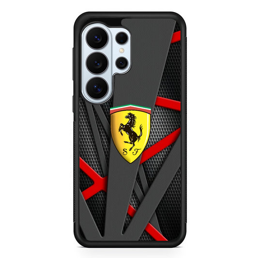Ferrari Bold Red and Black Samsung Galaxy S26 Ultra Case | Protective Phone Cover