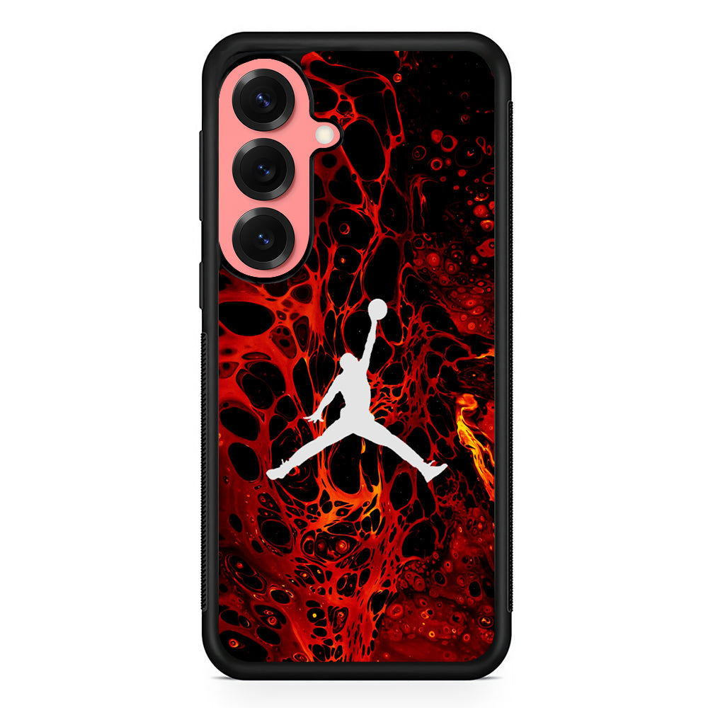 Air Jordan Logo Red Liquid Samsung Galaxy S25 Case | Slim Protective Cover for Samsung Galaxy S25