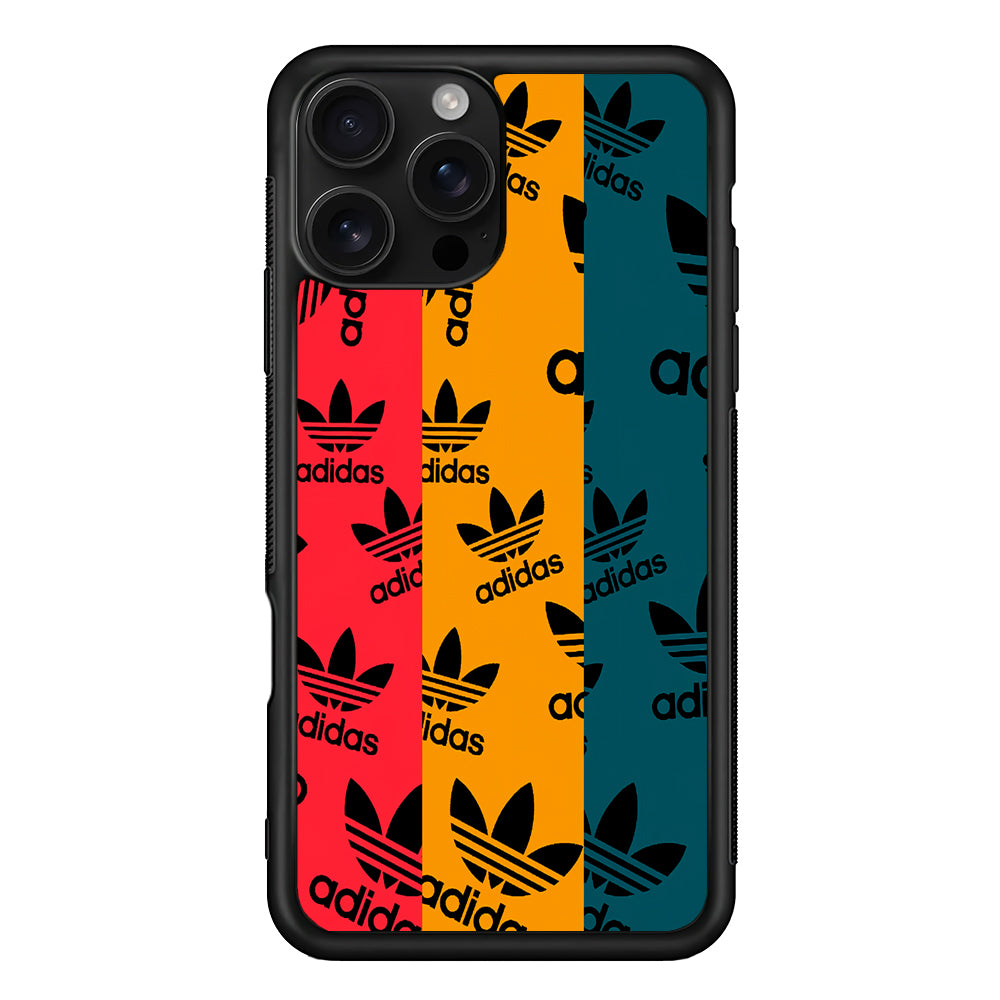 Adidas Logo Three Colours iPhone 16 Pro Case - Stylish Protective Cover for iPhone 16 Pro