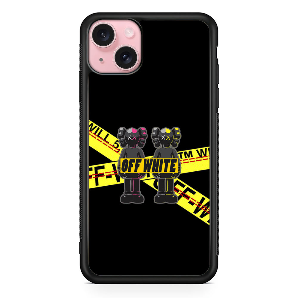 Kaws Twin Off White iPhone 15 Case | Slim Rubber Case for iPhone 15