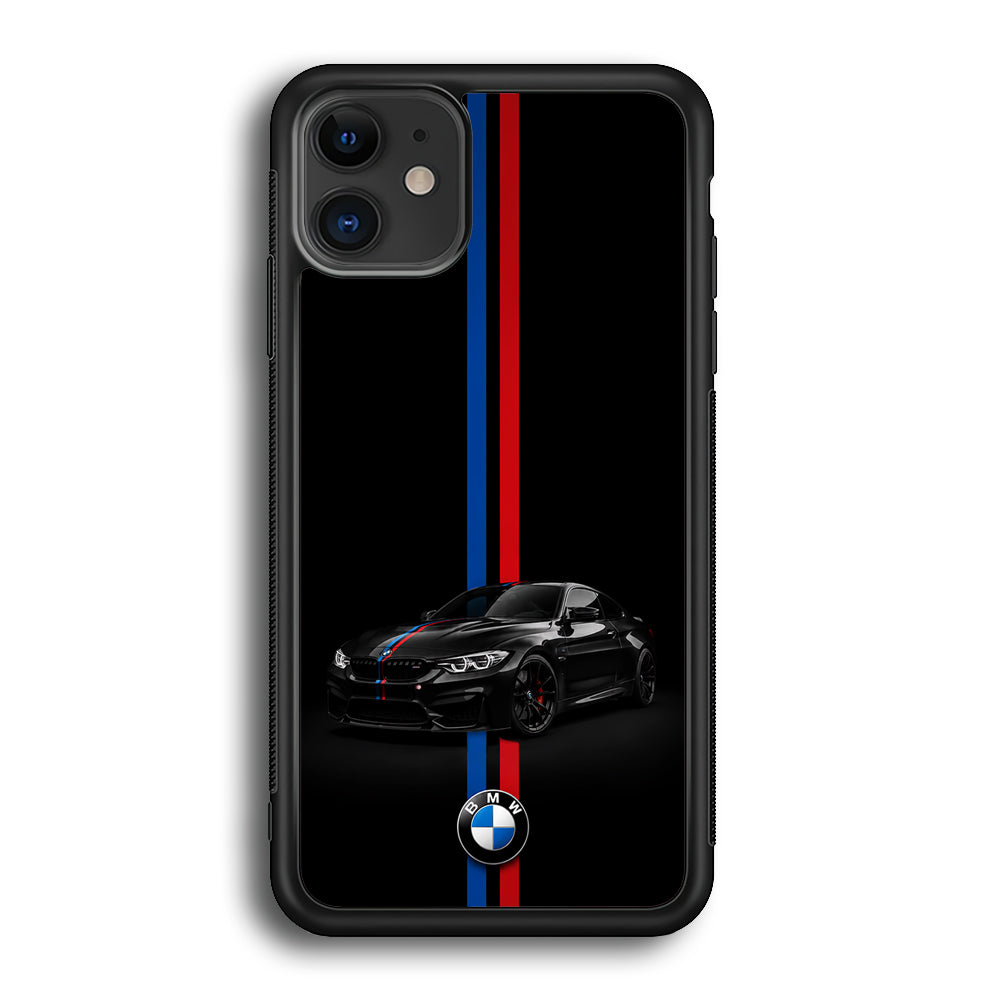 BMW M4 Coupe Racing Stripe iPhone 12 Case | Slim Rubber Case for iPhone 12