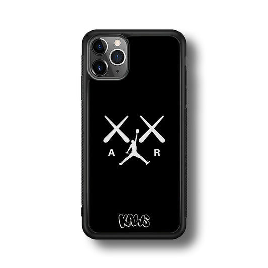 Kaws Air Jordan Midnight Black iPhone 11 Pro Max Case | Slim Rubber Case for iPhone 11 Pro Max