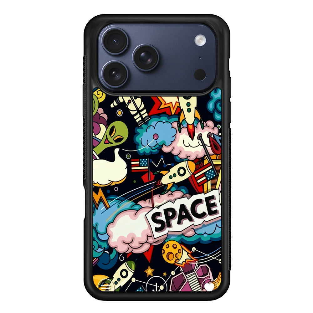 Cartoon Space Rockets iPhone 17 Pro Max Case | Slim Protective Cover for iPhone 17 Pro Max