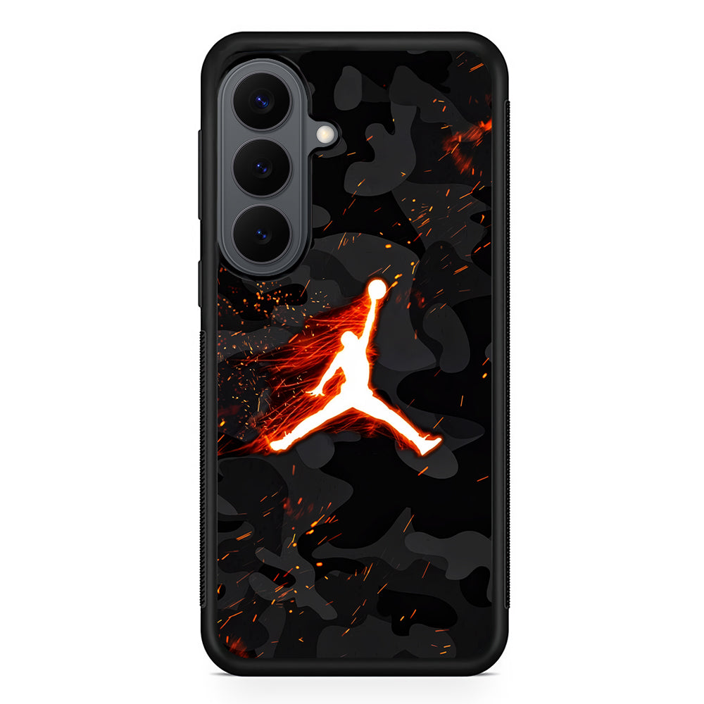 Air Jordan Logo On Fire Samsung Galaxy S26 Plus Case | Durable Samsung Galaxy S26 Plus Cover