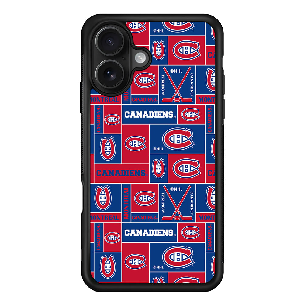 Montreal Canadiens Pattern iPhone 16 Case - Oxvistore