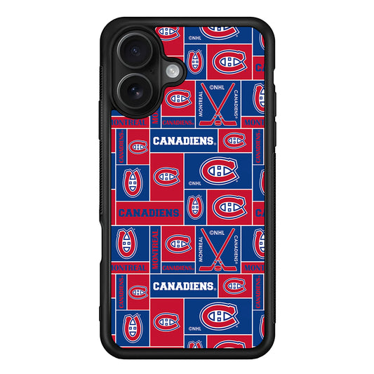 Montreal Canadiens Pattern iPhone 16 Case - Oxvistore