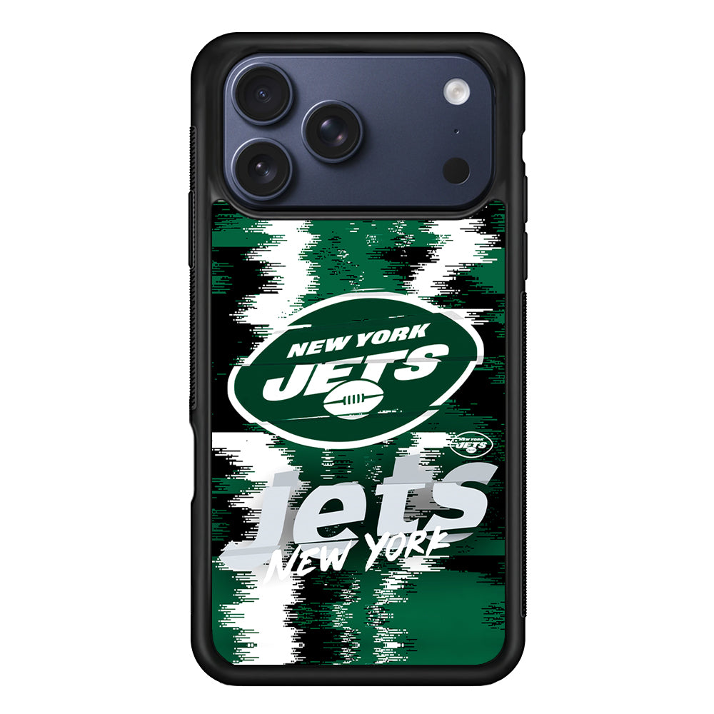 New York Jets Abstract Color iPhone 17 Pro Max Case | Slim Protective Cover for iPhone 17 Pro Max