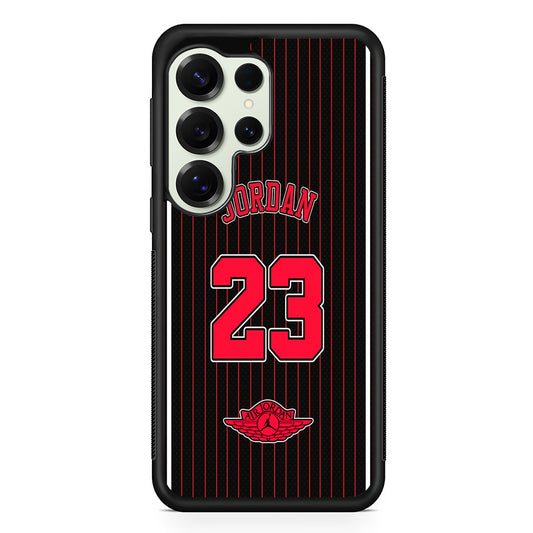 Air Jordan Emblem on Jersey Samsung Galaxy S25 Ultra Case | Durable Rubber Case for Samsung Galaxy S25 Ultra