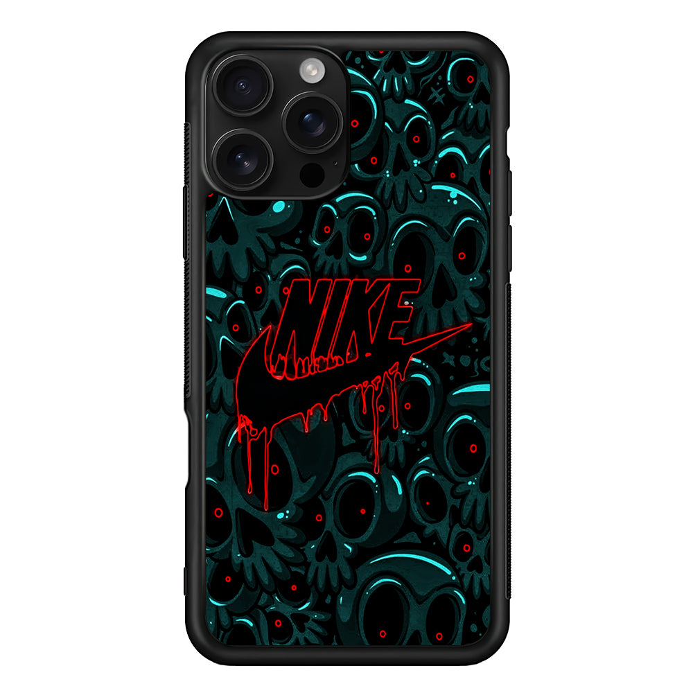 Nike Logo Skull Art iPhone 16 Pro Case - Stylish Protective Cover for iPhone 16 Pro