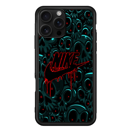 Nike Logo Skull Art iPhone 16 Pro Case - Stylish Protective Cover for iPhone 16 Pro