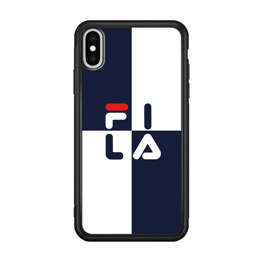 Fila Box Word iPhone Xs Max Case | Slim Rubber Case for iPhone Xs Max