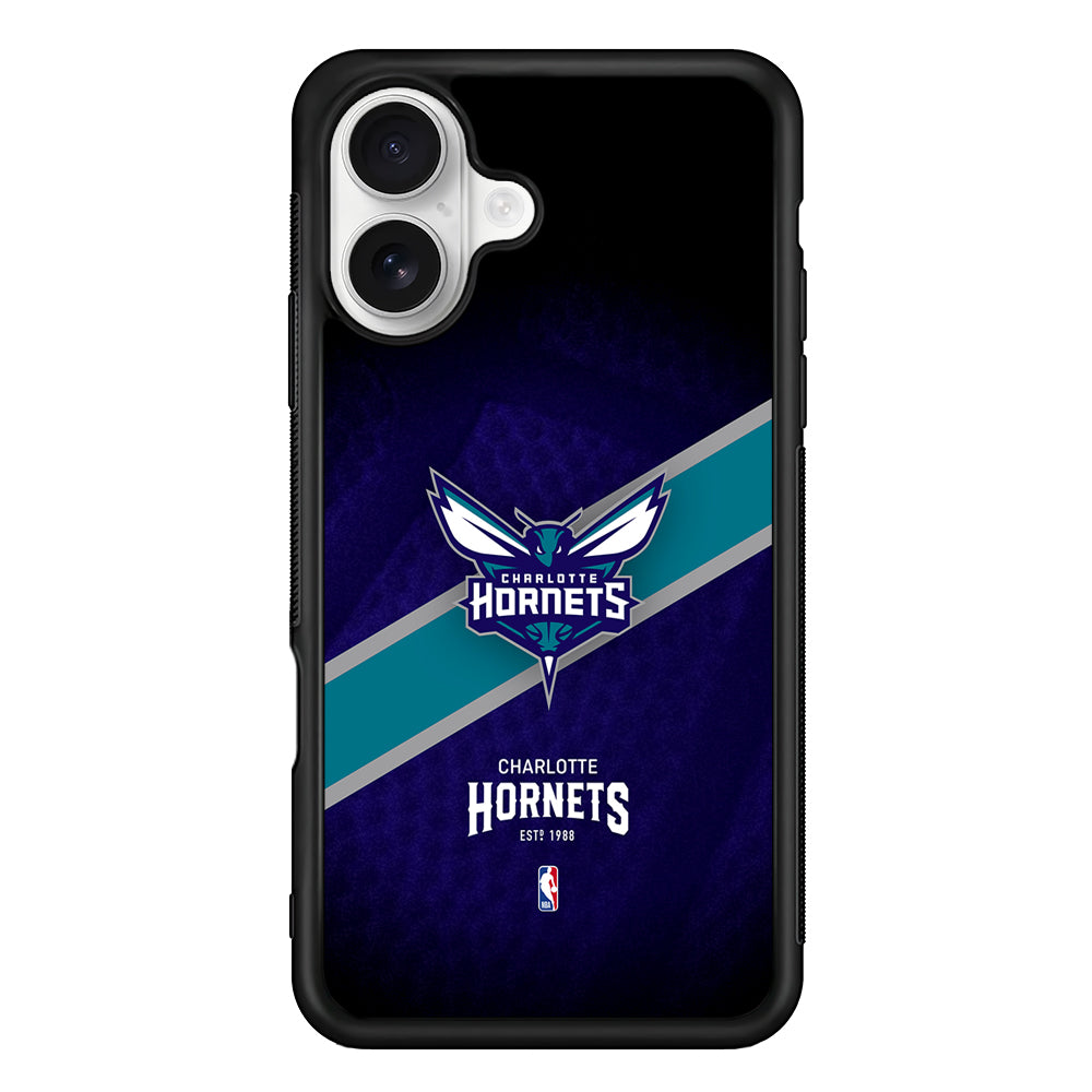 Charlotte Hornets Logo iPhone 16 Plus Case | Durable Protective Rubber Cover