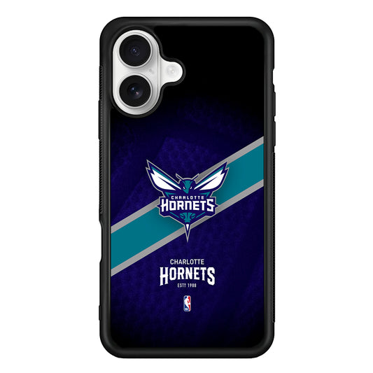 Charlotte Hornets Logo iPhone 16 Plus Case | Durable Protective Rubber Cover
