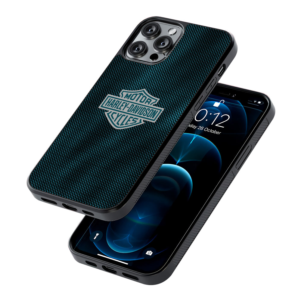 Harley Davidson Shiny Blue Steel 2D Rubber Phone Case | Slim Protective Phone Case