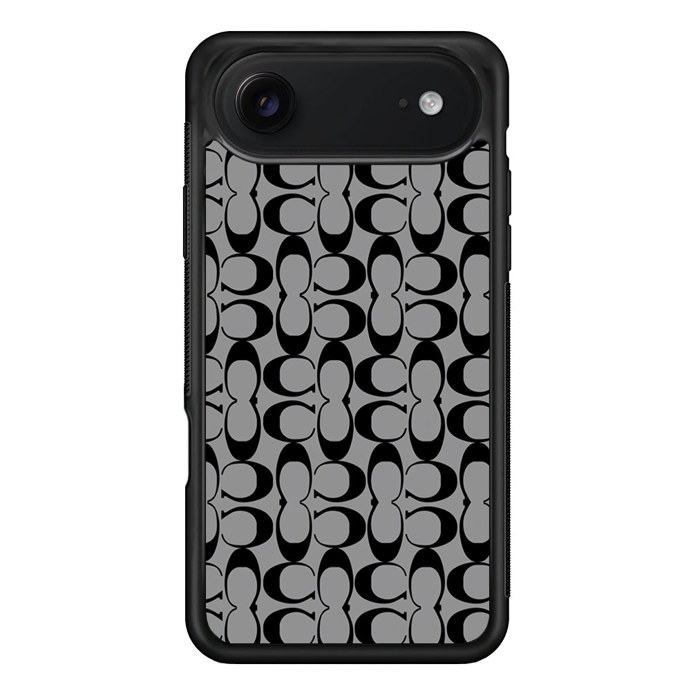 Coach Black Grey iPhone 17 Air Case | Slim Rubber Case for iPhone 17 Air