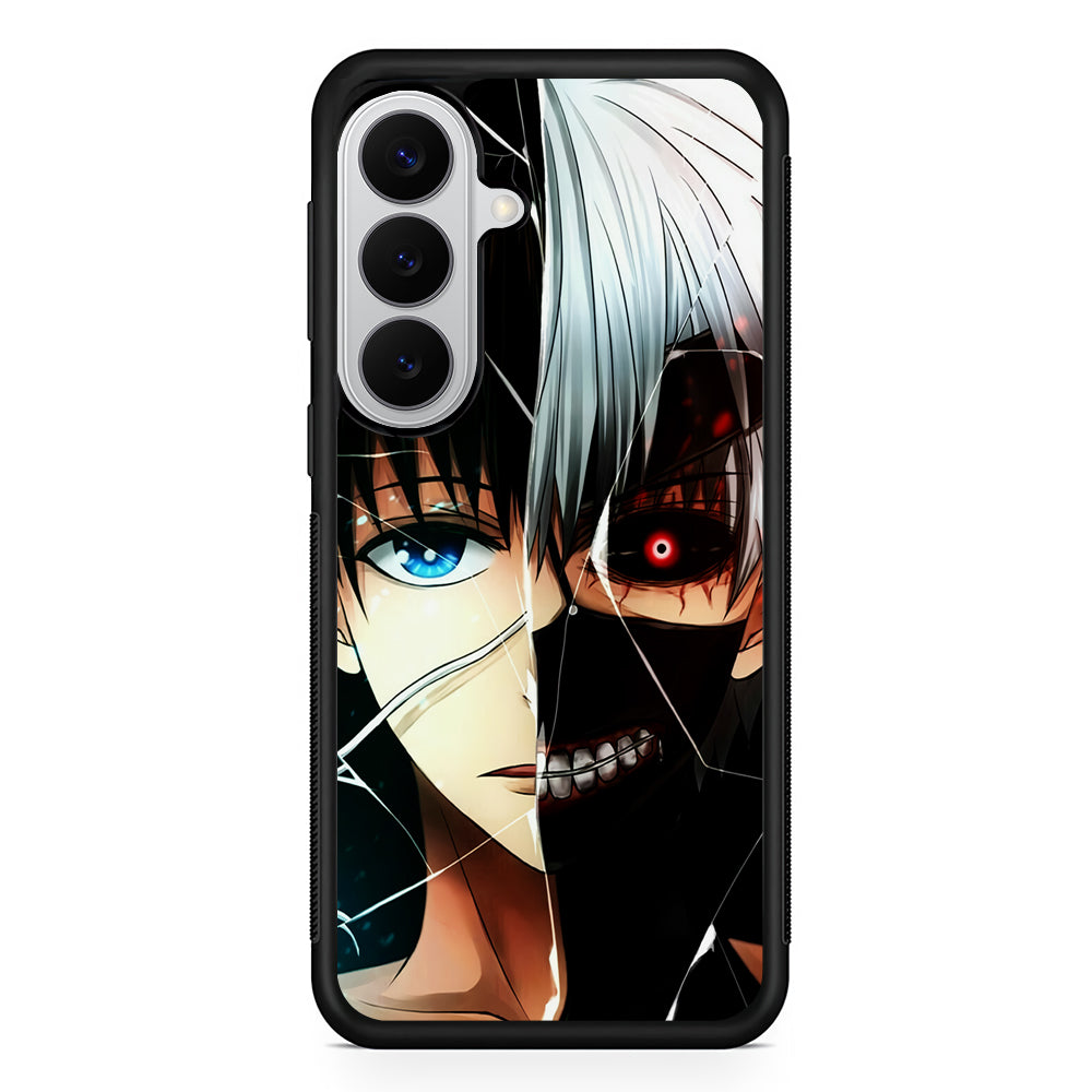 Ken Kaneki Tokyo Ghoul Face Samsung Galaxy S26 Case | Protective Rubber Cover