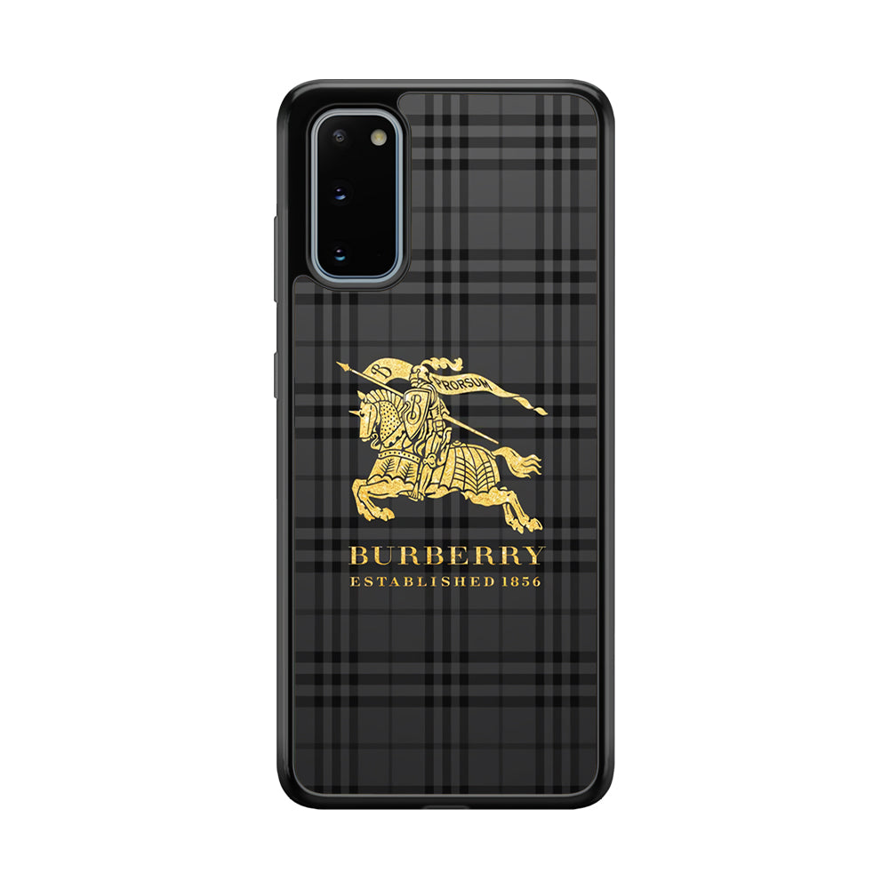 Burberry Simple Dark Grey Samsung Galaxy S20 Case | Slim Rubber Case for Samsung Galaxy S20