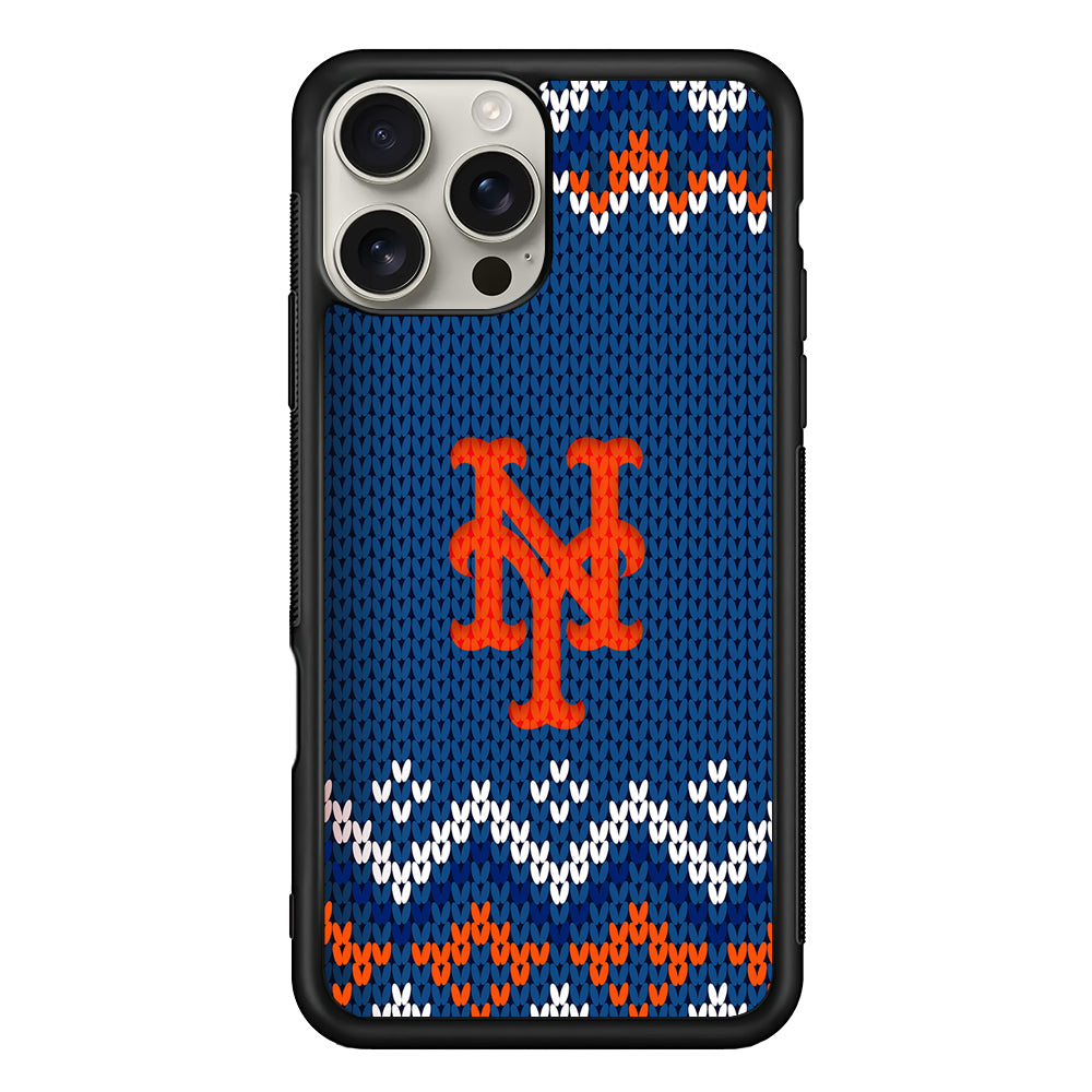 New York Mets Pattern iPhone 16 Pro Max Case | Stylish Protective Case for iPhone 16 Pro Max