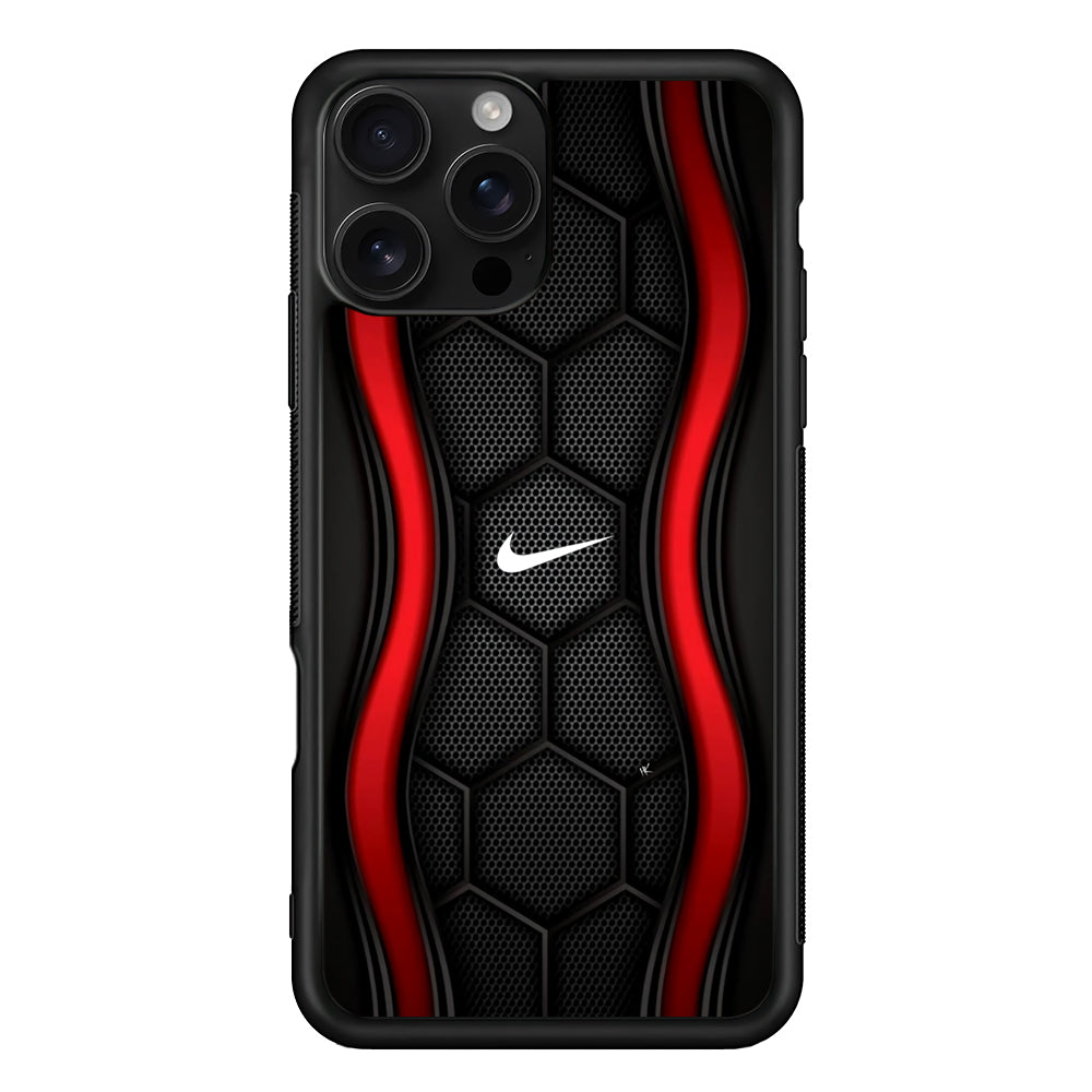Nike Futuristic Hexagon Dome iPhone 16 Pro Case - Stylish Protective Cover for iPhone 16 Pro
