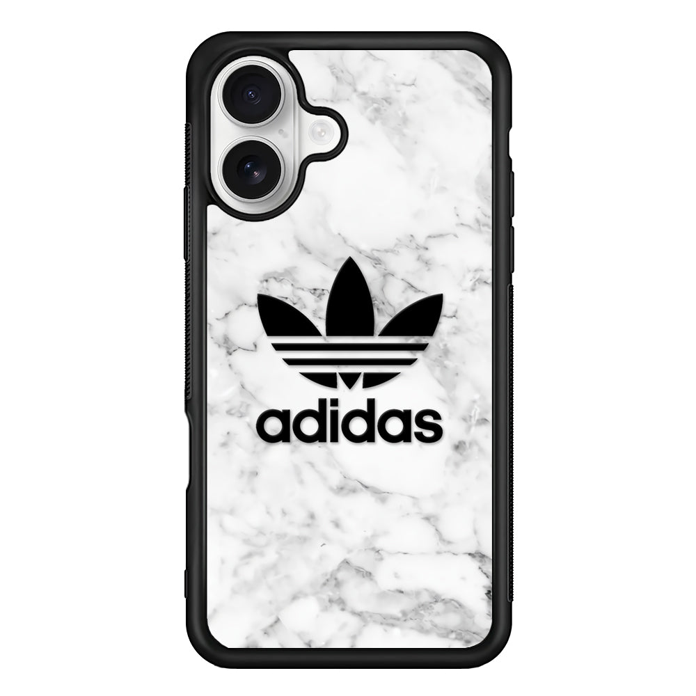 Adidas Marble Backdrop iPhone 16 Plus Case – Slim Fit Protective Phone Case