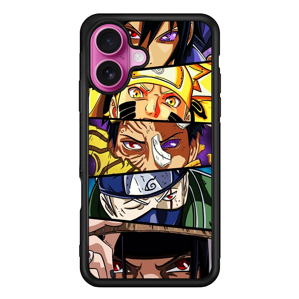 All Eyes Characters in Naruto iPhone 17 Case | Slim Protective Rubber Phone Cover