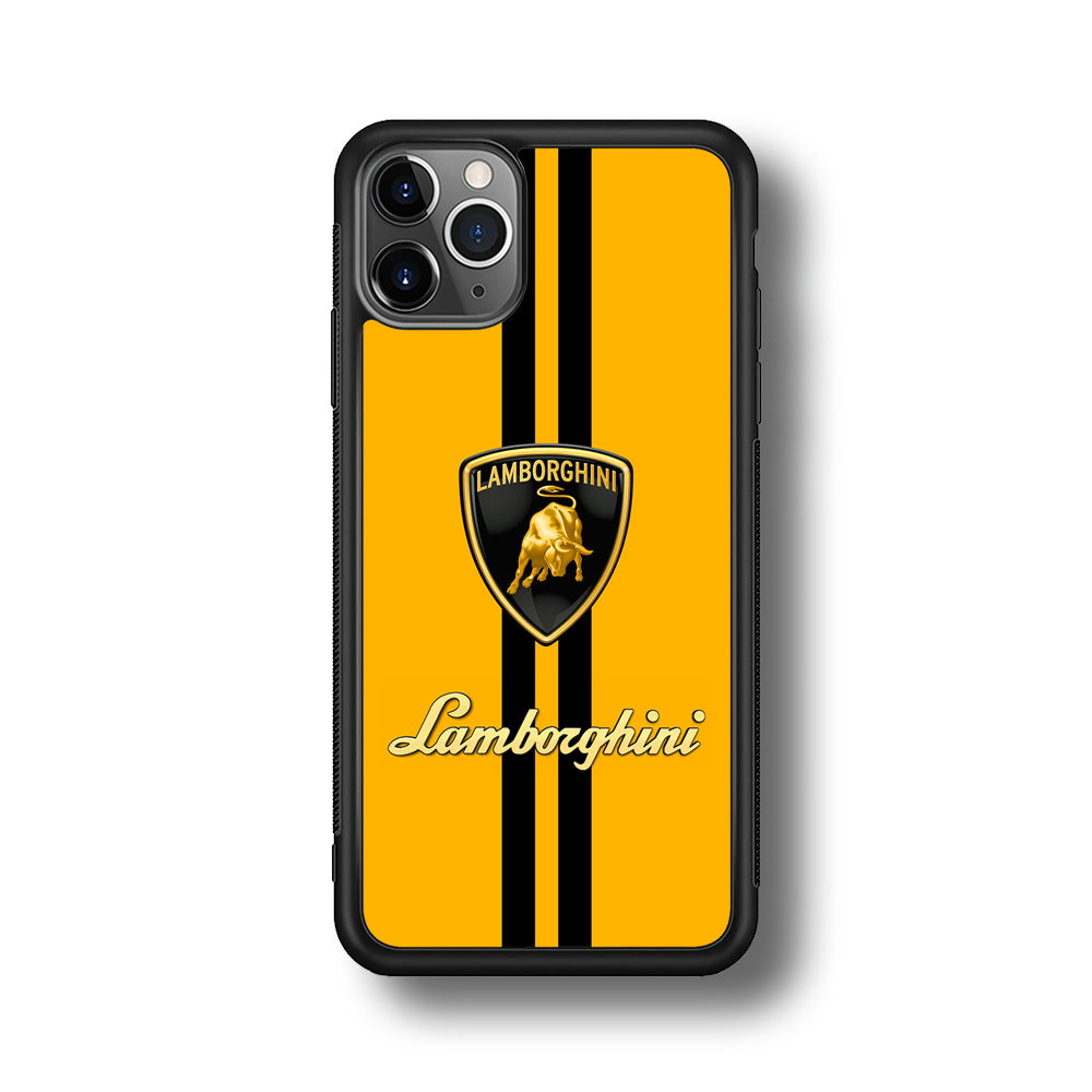 Lamborghini Logo Yellow iPhone 11 Pro Max Case | Slim Rubber Case for iPhone 11 Pro Max