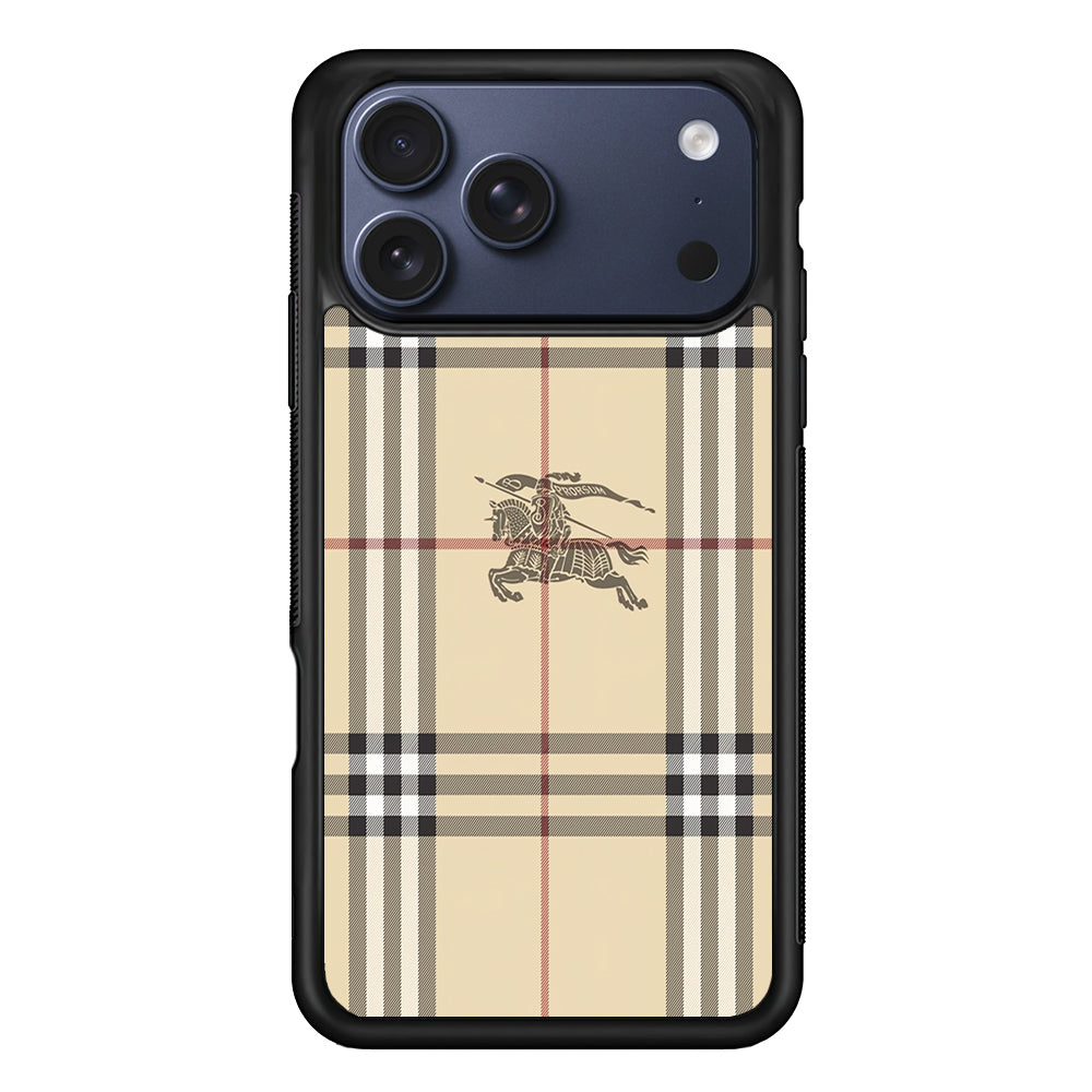 Burberry Latte Cream iPhone 17 Pro Max Case | Slim Rubber Case for iPhone 17 Pro Max