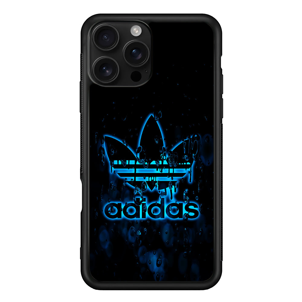 Adidas Logo Alien Blue iPhone 16 Pro Case - Stylish Protective Cover for iPhone 16 Pro