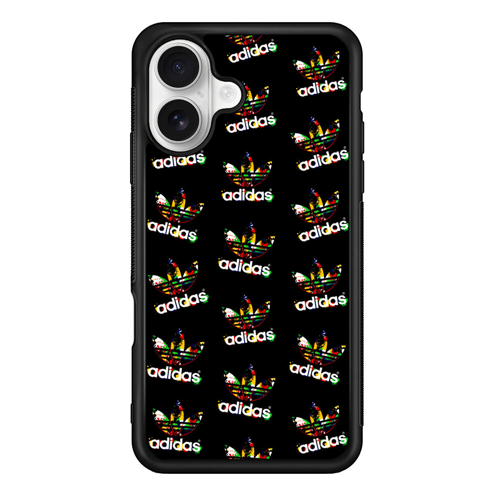 Adidas Logo Collection Pattern iPhone 16 Plus Case – Slim Fit Protective Phone Case