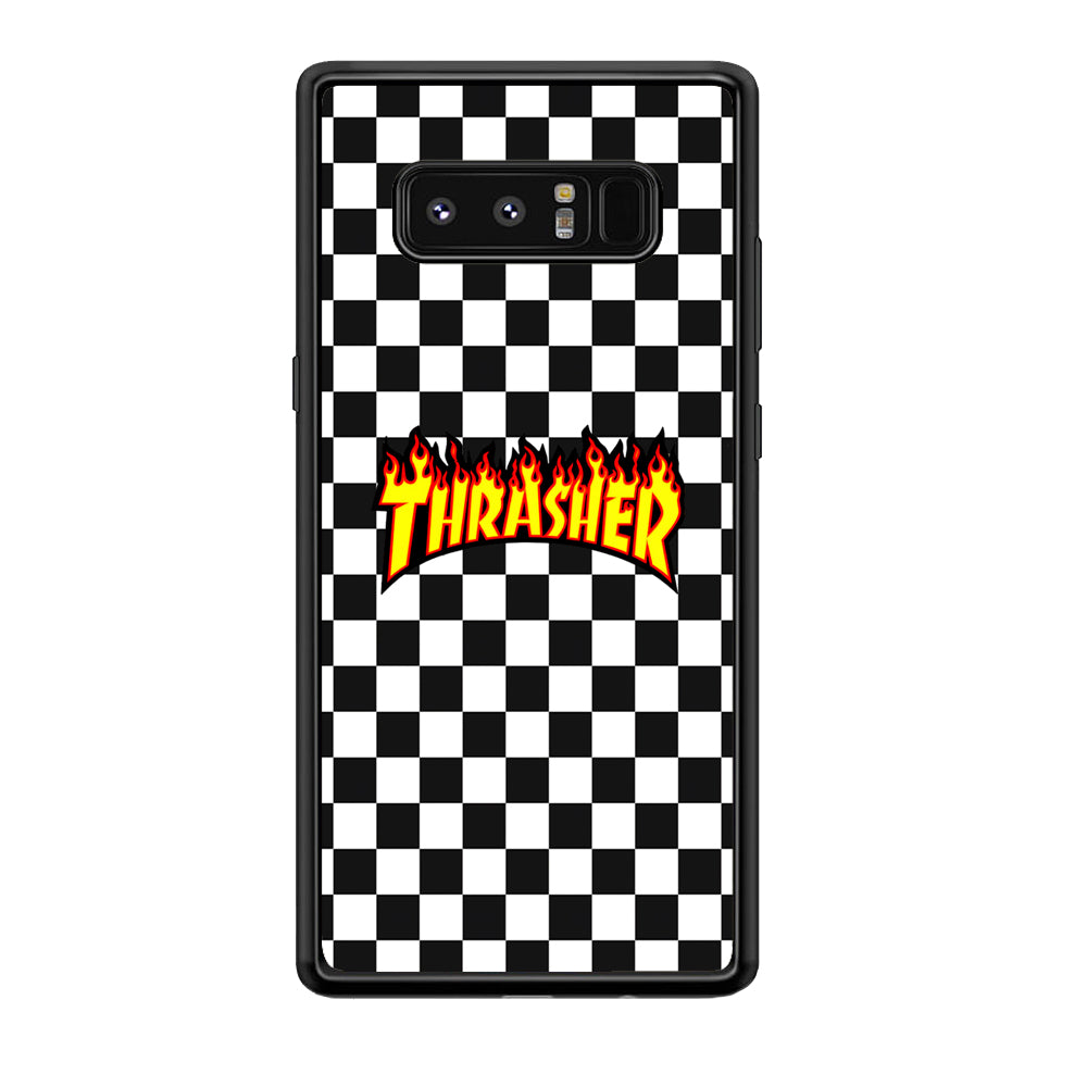 Thrasher Chess Pattern Samsung Galaxy Note 8 Case | Slim Rubber Case for Samsung Galaxy Note 8