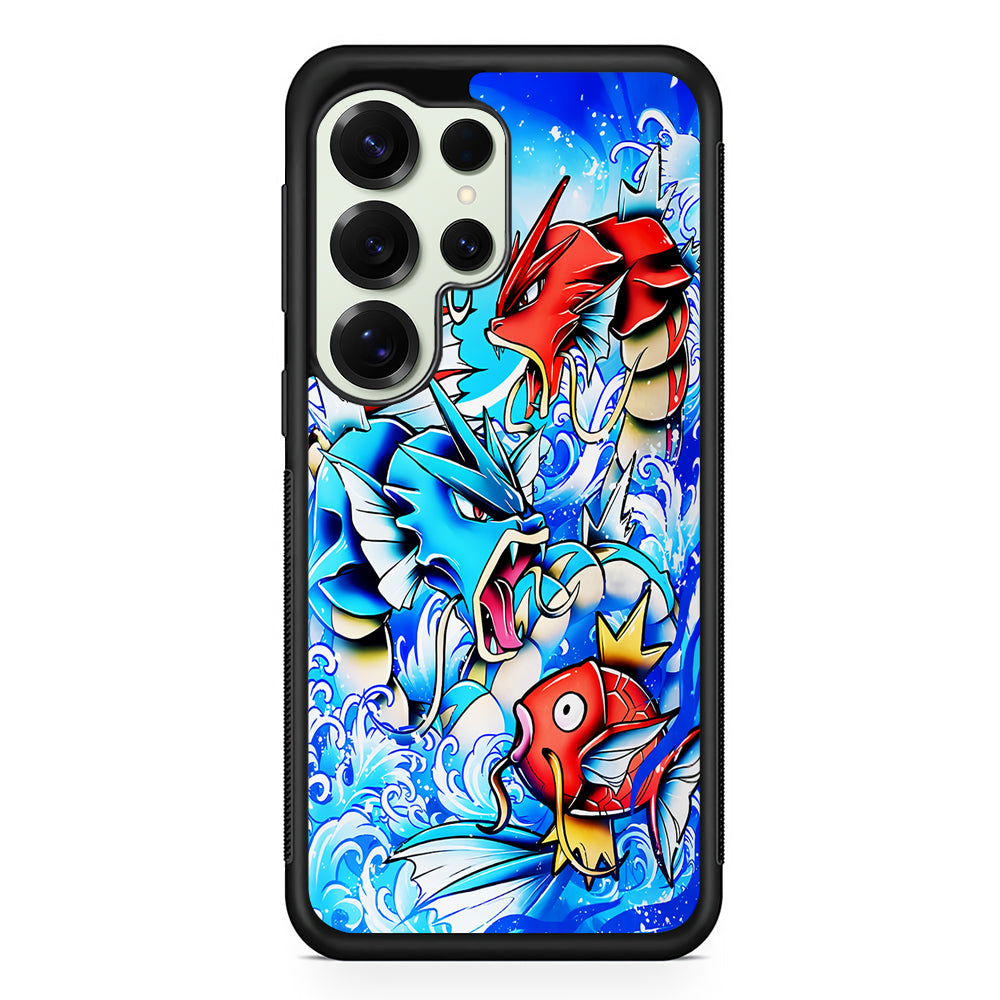 Pokemon Gyrados Magikarp Samsung Galaxy S25 Ultra Case | Durable Rubber Case for Samsung Galaxy S25 Ultra