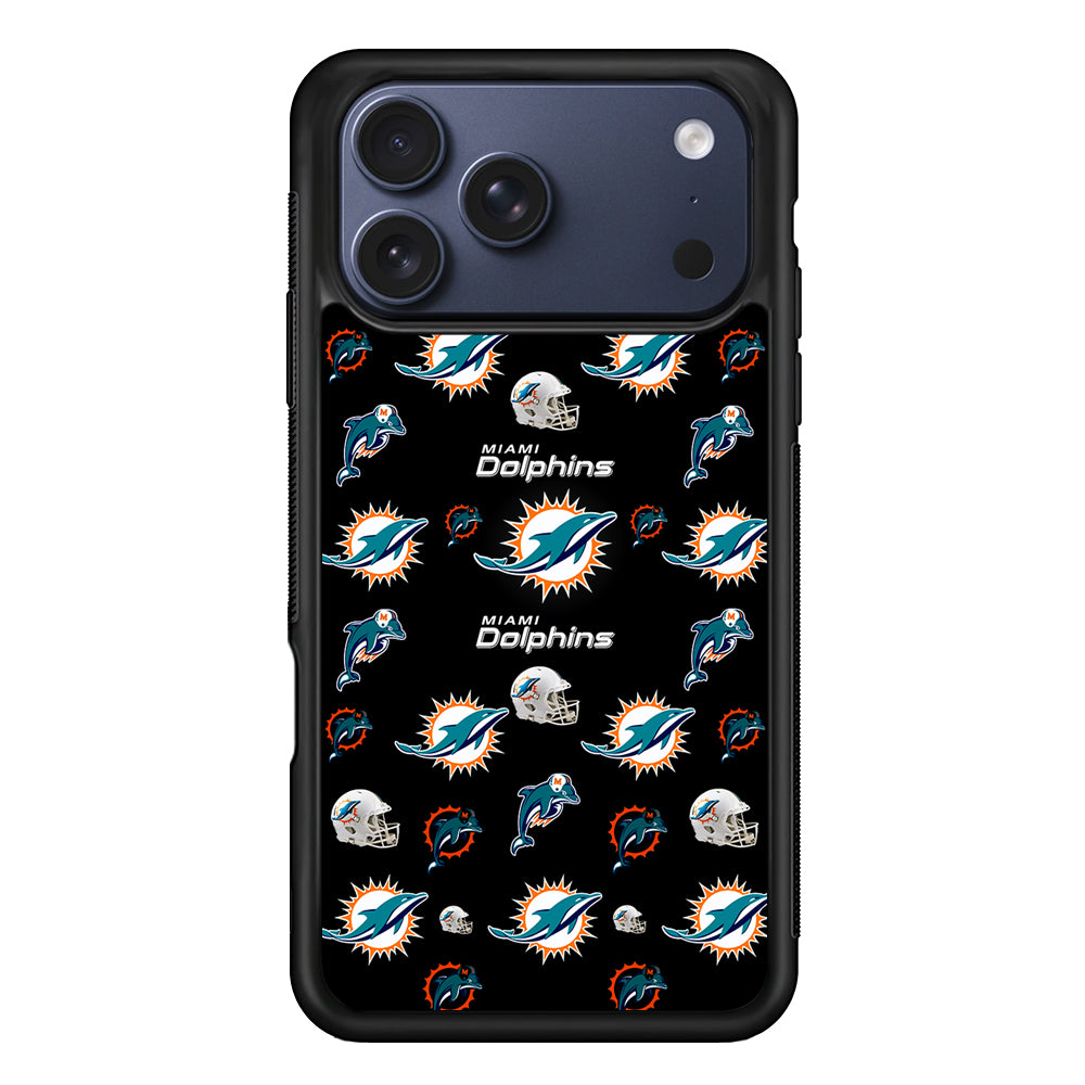 Miami Dolphins Pattern iPhone 17 Pro Max Case | Slim Protective Cover for iPhone 17 Pro Max