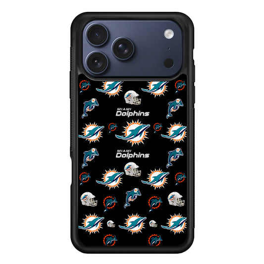 Miami Dolphins Pattern iPhone 17 Pro Max Case | Slim Protective Cover for iPhone 17 Pro Max