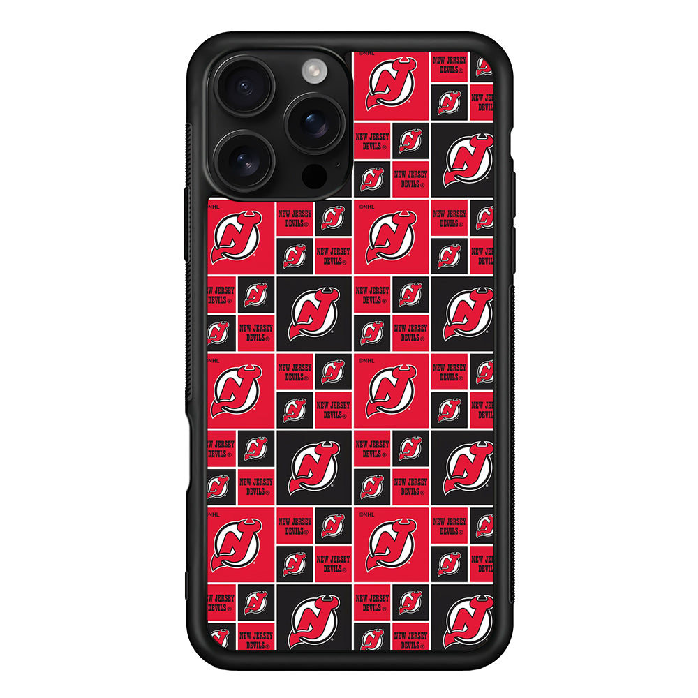 New Jersey Devils Pattern iPhone 16 Pro Case | Durable Protective Case for iPhone 16 Pro
