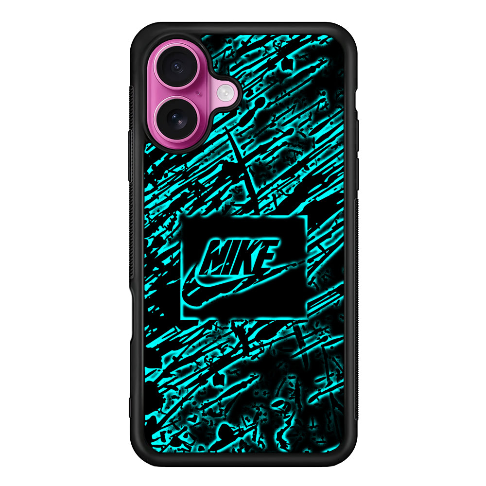 Artistic Nike Blue Abstract iPhone 17 Case - Slim Rubber Case for iPhone 17