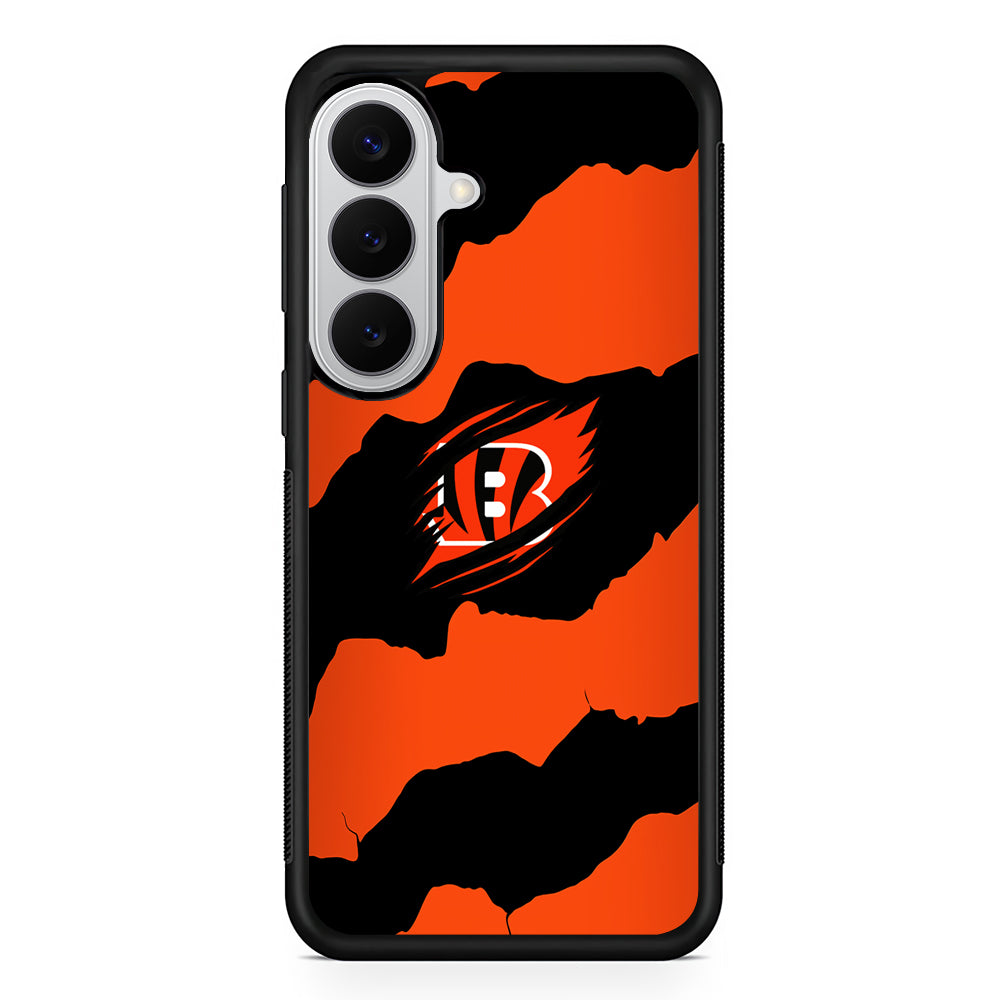 Cincinnati Bengals Pattern Samsung Galaxy S26 Case | Protective Rubber Cover