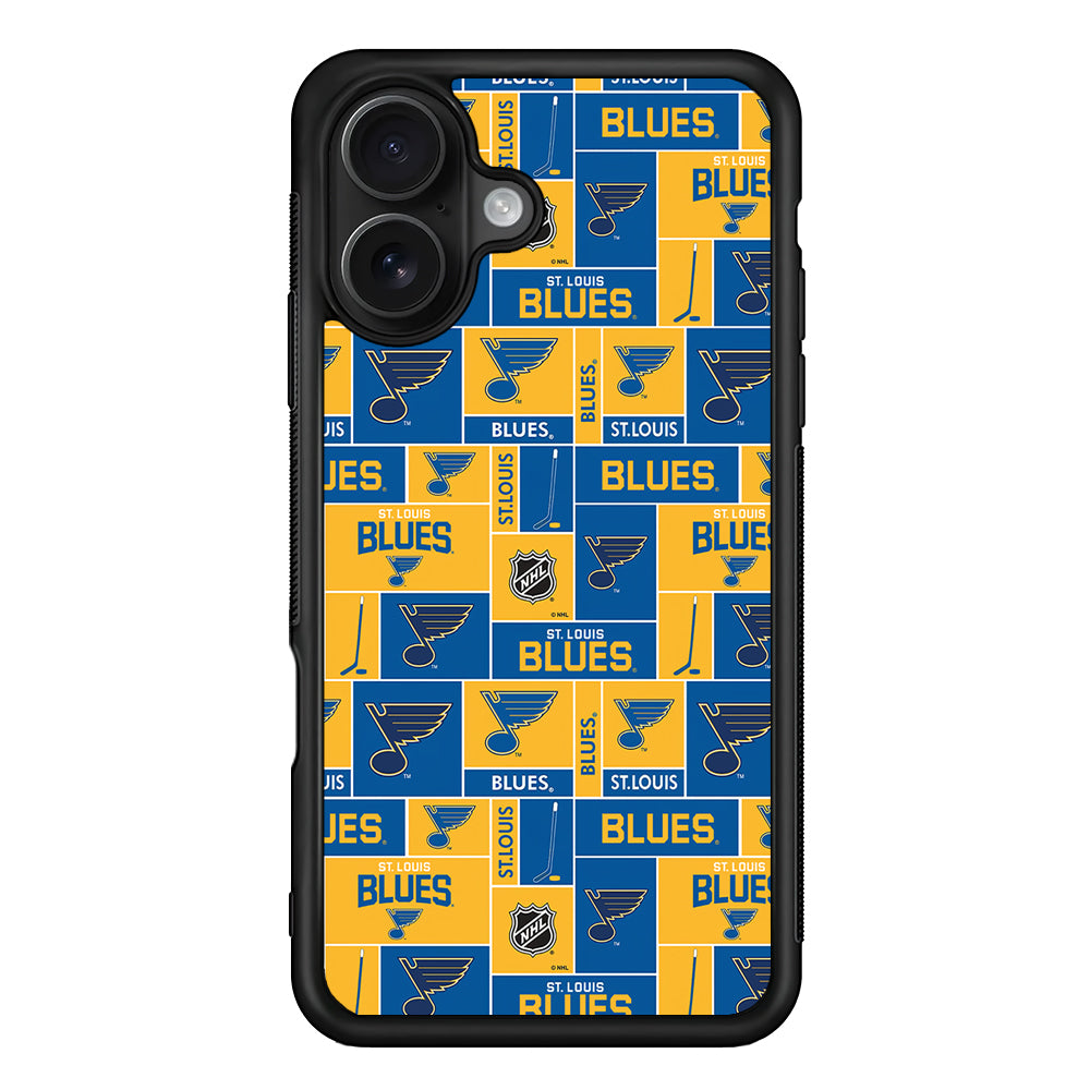 St. Louis Blues Pattern iPhone 16 Case - Oxvistore