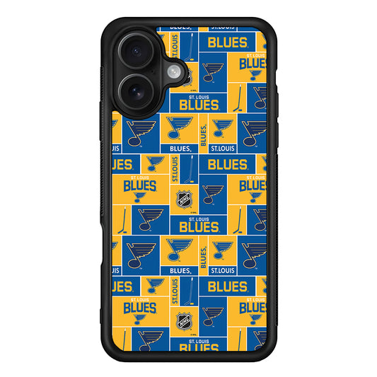 St. Louis Blues Pattern iPhone 16 Case - Oxvistore