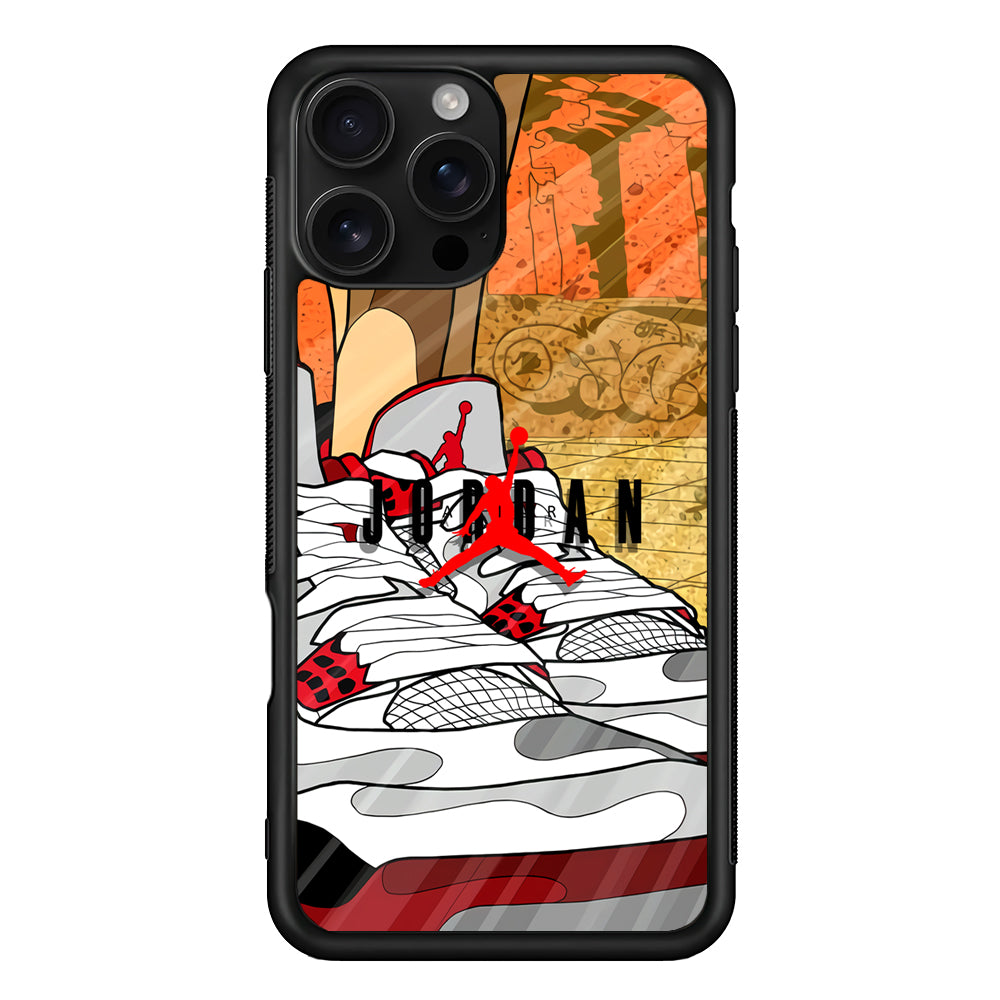 Air Jordan The Cartoon Shoes iPhone 16 Pro Case - Stylish Protective Cover for iPhone 16 Pro