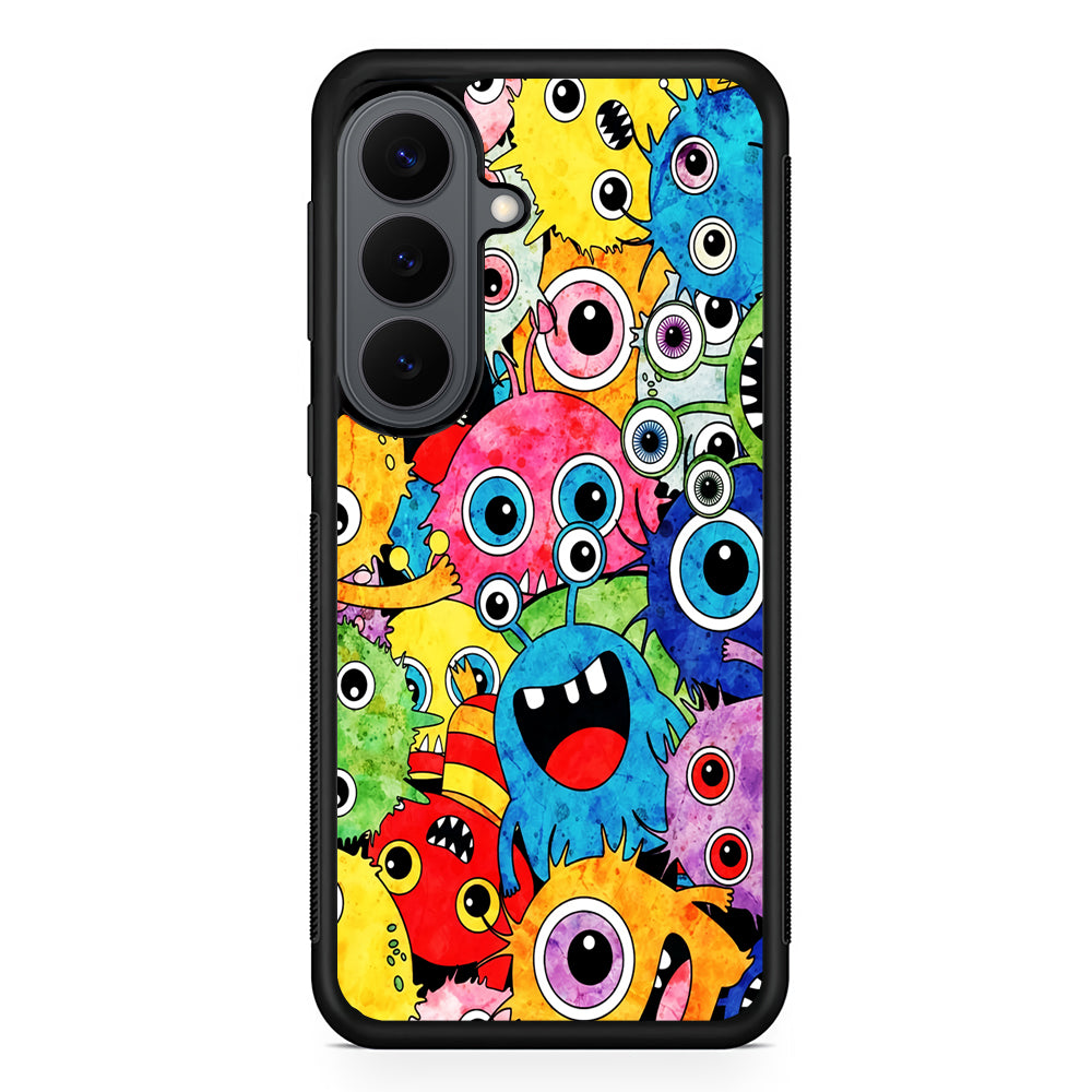 Cute Monster Doodle Samsung Galaxy S26 Plus Case | Slim Rubber Case for Samsung Galaxy S26 Plus